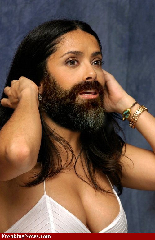 salma hayek age. Salma Hayek as the Bearded
